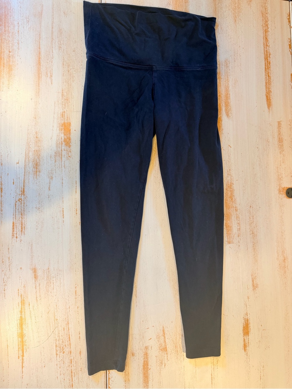 PINK Victoria’s Secret Yoga Leggings Black High Rise Foldover Waist Size Small